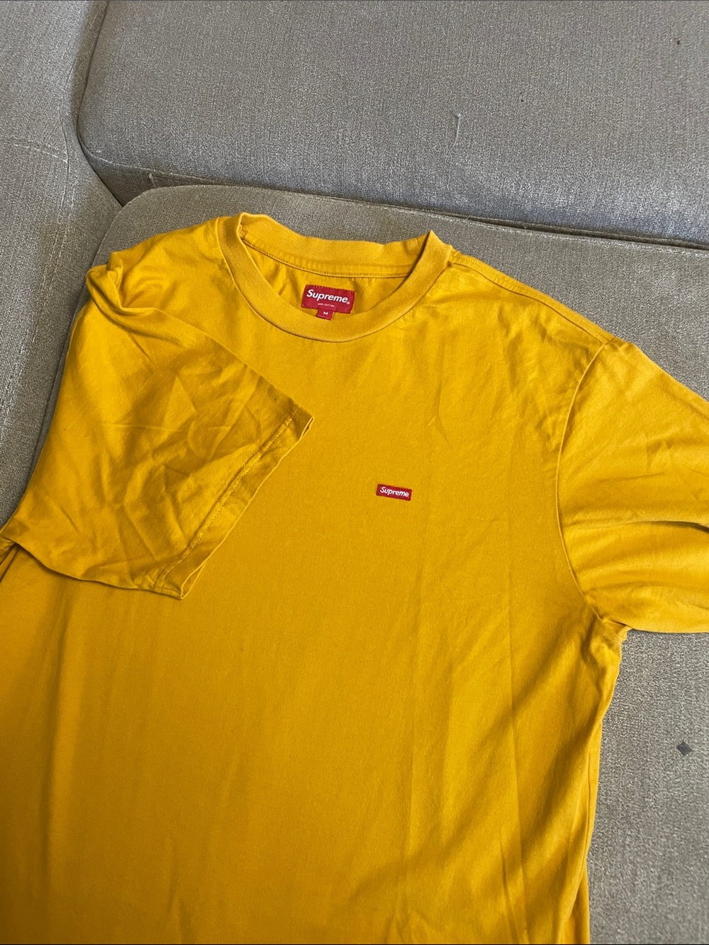 Yellow Supreme Small Box Tee - Picture 4 of 4